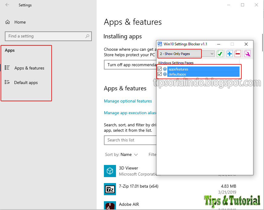 Check application settings. Check application settings