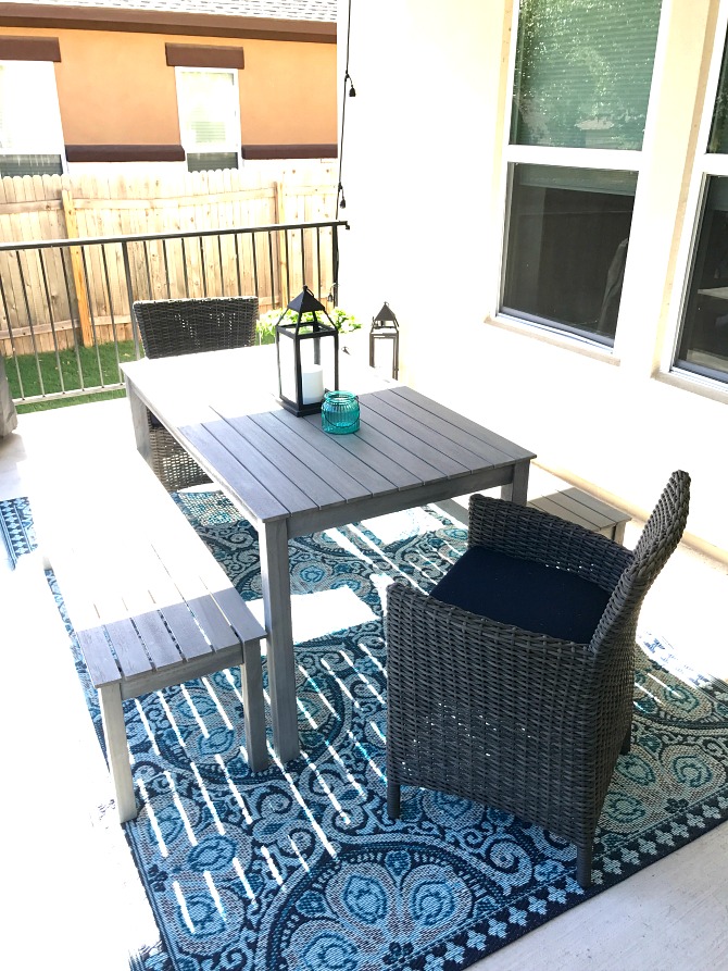 Back porch dining table