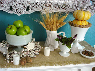 Fall harvest mantel