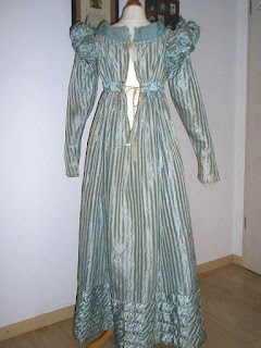 All The Pretty Dresses: Blue Stripy Regency Era Dress