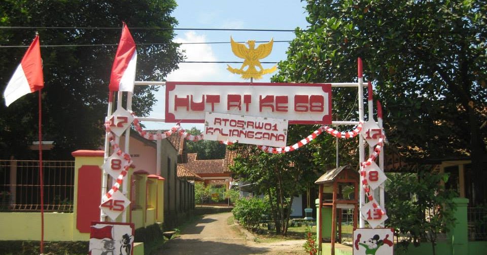 Kumpulan Contoh Model Gapura Bambu 17 Agustus Hari Kemerdekaan Desain Interior Exterior