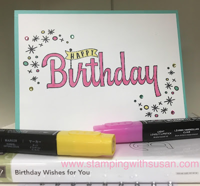 Stampin' Up!, Birthday Wishes for You, www.stampingwithsusan.com, Warm Hearted, Stampin' Blends