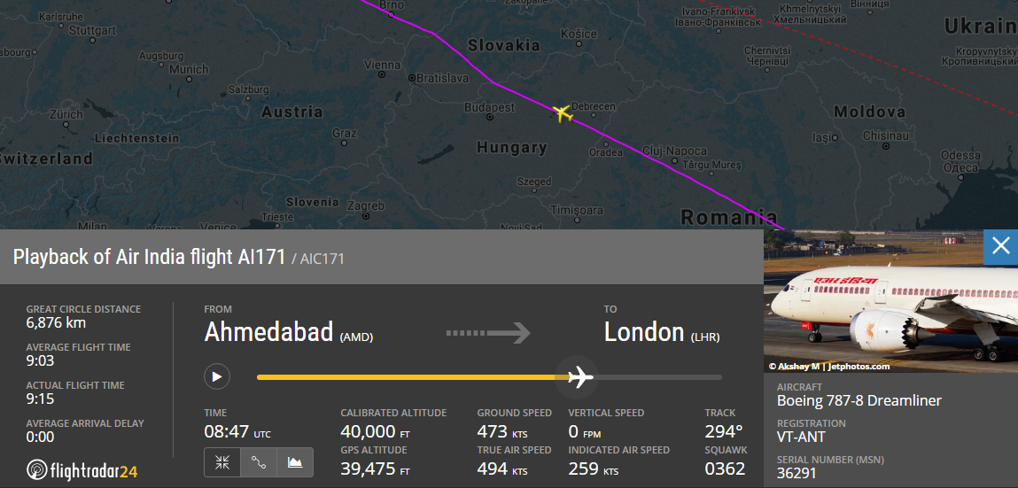 Air India Flight Ai171 Lost Contact Plane Spotters India Www
