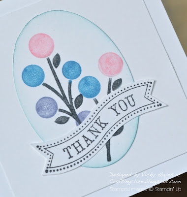 Close up of design using Bright Blossoms and Itty Bitty Banners by Stampin' Up