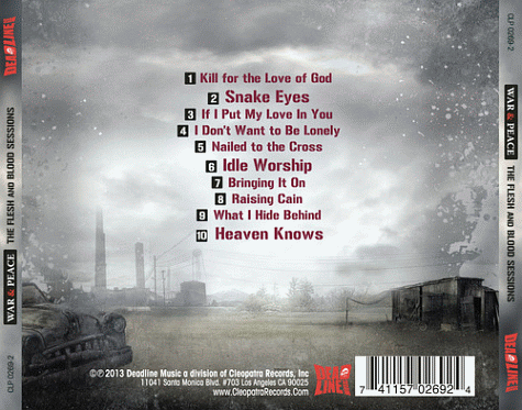 WAR & PEACE - The Flesh And Blood Sessions (2013) back cover