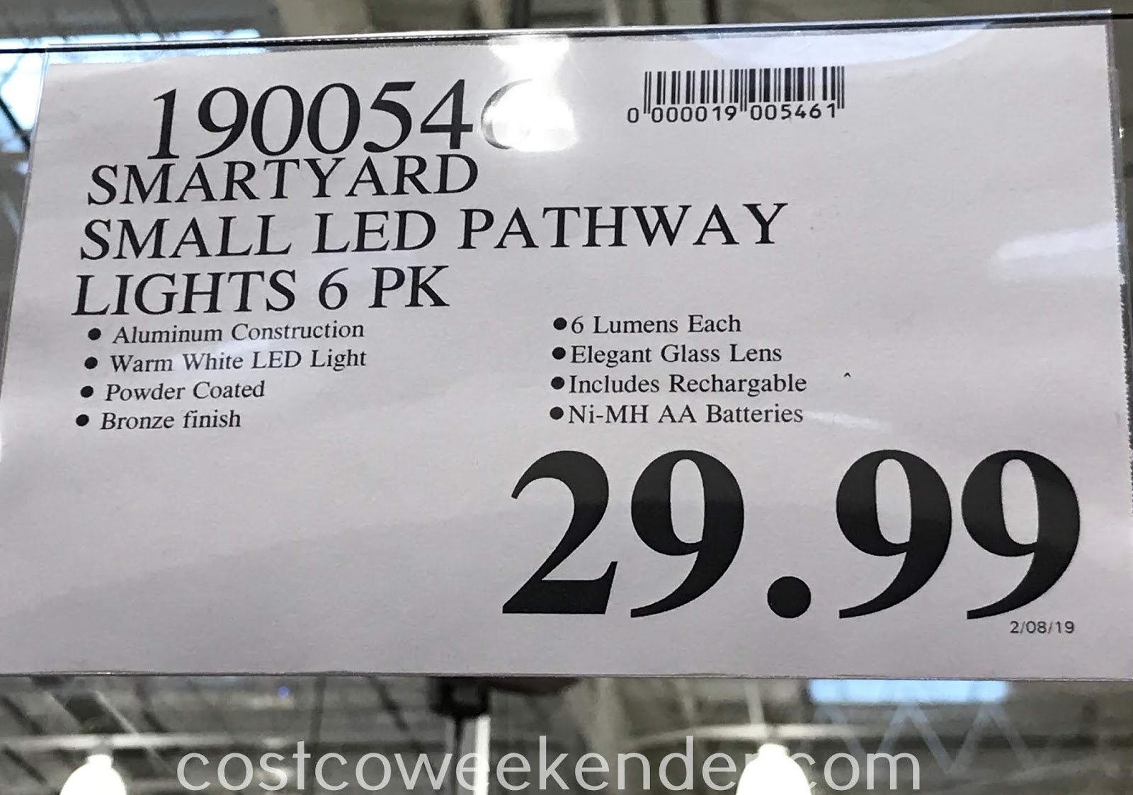 SmartYard Solar LED Pathway Lights (6 pack) Costco Weekender