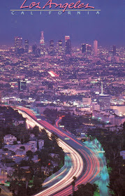 Vista noturna de Los Angeles
