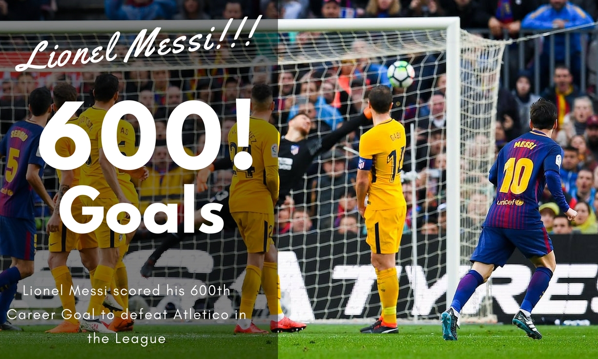 Wonder Free Kick from Messi Defeats Atletico Madrid FC Barcelona 1