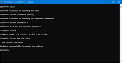 ntfs format in cmd