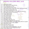 Jadual Kuliah Ustaz Azhar Idrus (UAI) Mac 2016