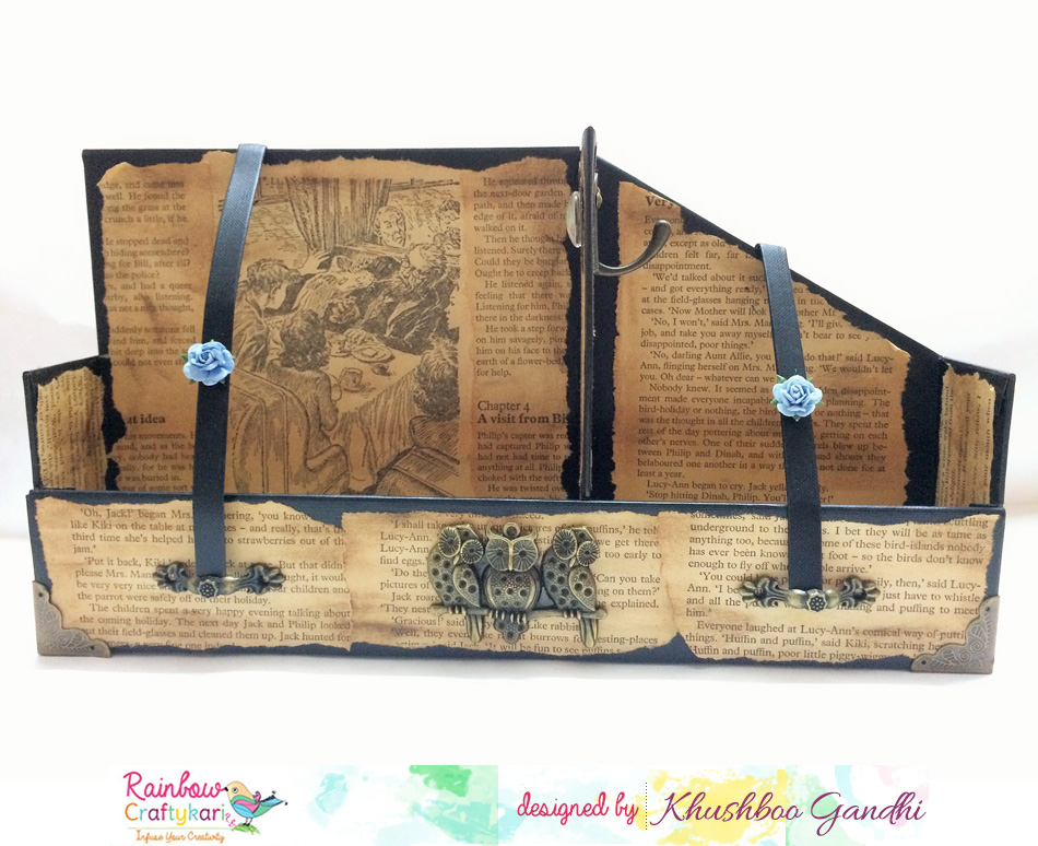 Welcome To Rainbow Craftykari Blog Vintage Desk Organiser
