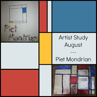 Artist Study - Piet Mondrian on the Virtual Refrigerator, an art link-up hosted by Homeschool Coffee Break @ kympossibleblog.blogspot.com #virtualfridge