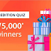 Amazon Special Edition Quiz Answers 30 October Win Rs. 5000