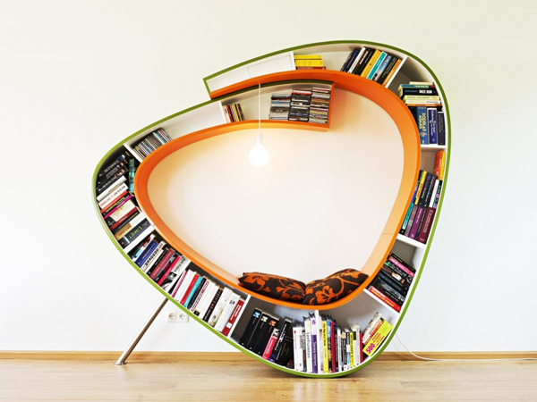 Diseño innovador de librero y sillón
