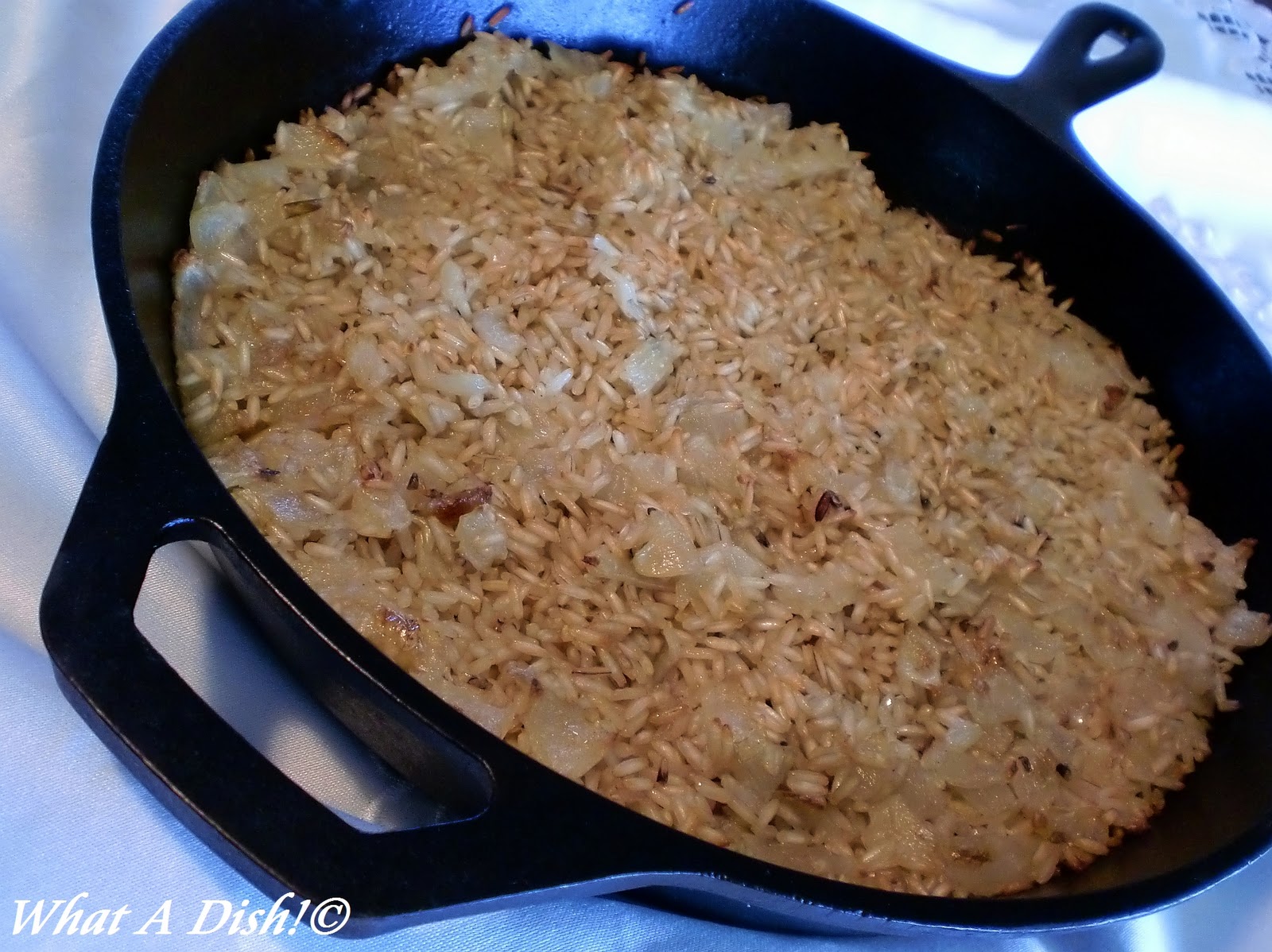 What A Dish! CastIron Baked Rice Pilaf