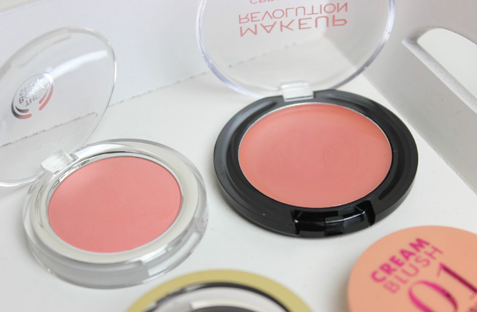 A picture of budget friendly blushes in spring shades