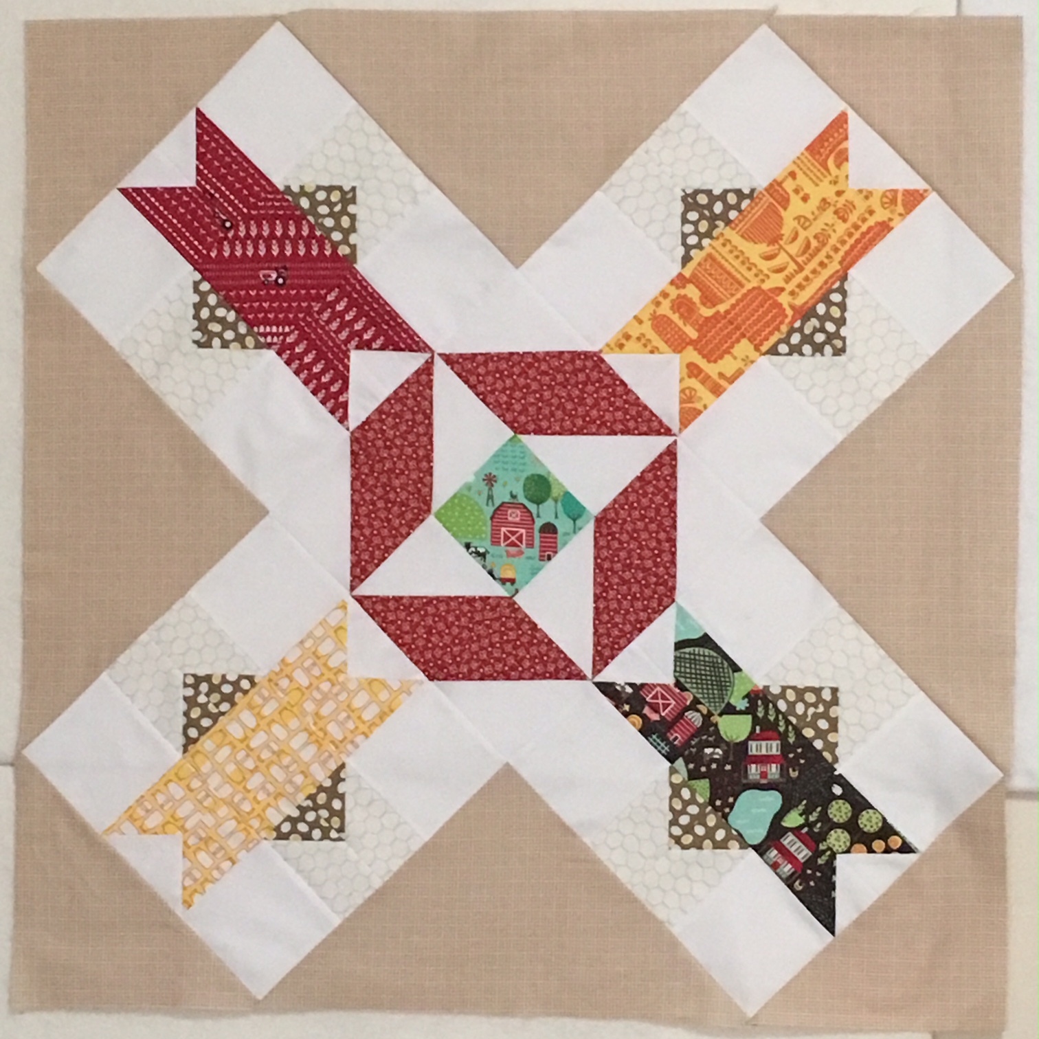 Pieced Brain Spinning Wheels Quilt Pattern
