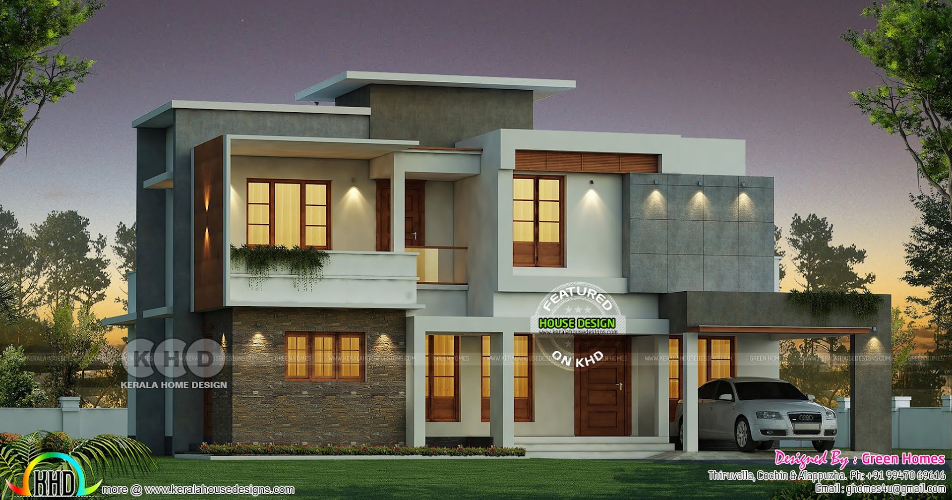 4 Bhk 2350 Sq Ft Box Type Modern Kerala Home Design Kerala