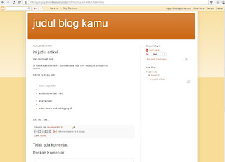Cara Membuat Blog Gratis di Blogger | blog