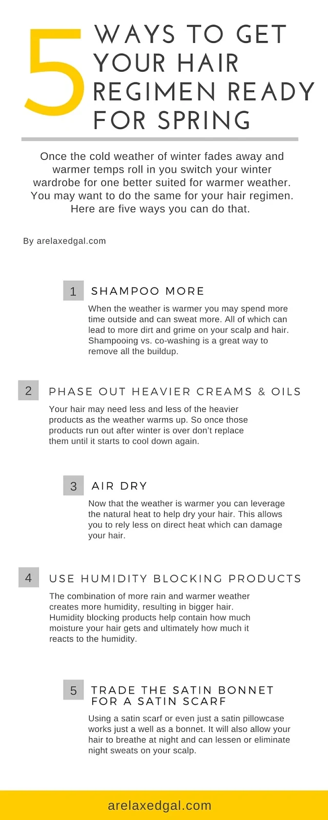With the coming of spring comes longer days, more sun, warmer weather and possibly more rain showers. With each changing season I like to evaluate the hair care products I use and see if anything needs to be put phased out or if I need to a new product. | arelaxedgal.com
