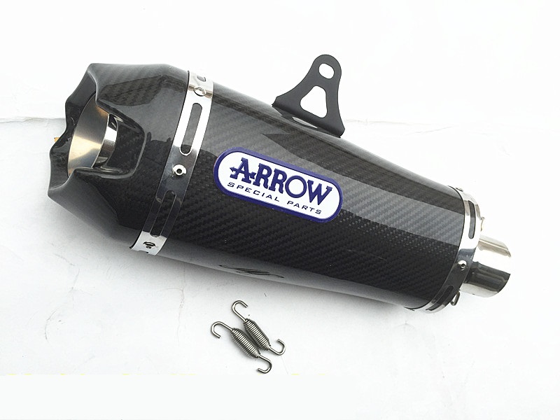 ARROW Universal Carbon Fiber Exhaust Muffler ALY VTG ENT