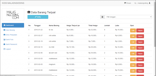 Aplikasi Penjualan Dengan PHP Dan Mysql Free Untuk Pembelajaran Aplikasi Penjualan Dengan PHP Dan Mysql Free Untuk Pembelajaran