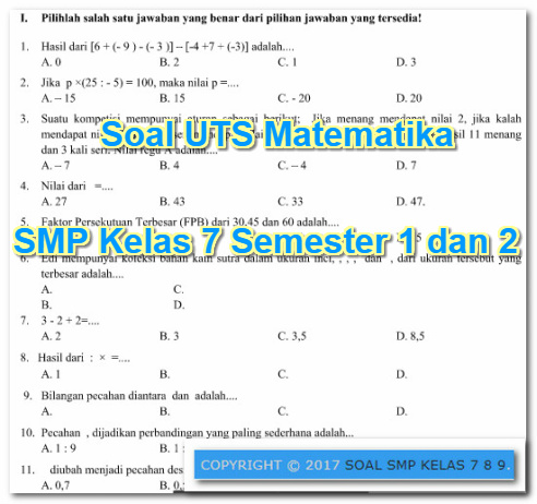 Soal perbandingan matematika smp kelas 7 kurikulum 2013