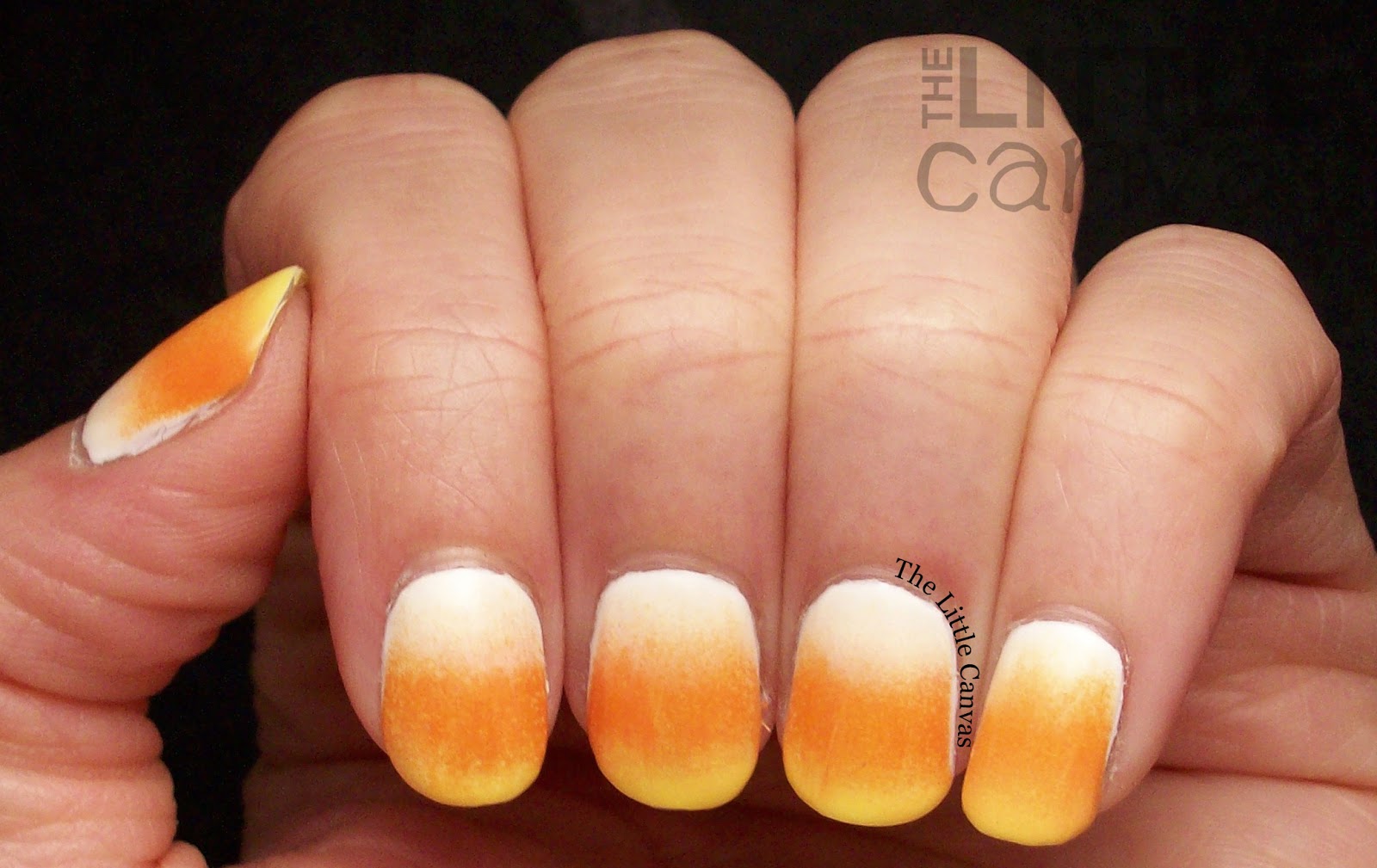 candy corn nail design picture