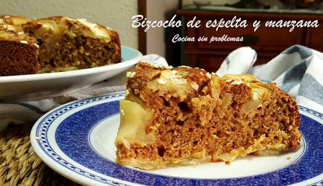 Bizcocho Fácil De Espelta Y Manzana.
