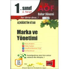 Yargı Açıköğretim 1.Sınıf 2.Yarıyıl Marka ve Yönetimi Kod:2140 Yargı Açıköğretim 1.Sınıf 2.Yarıyıl Marka ve Yönetimi Kod:2140