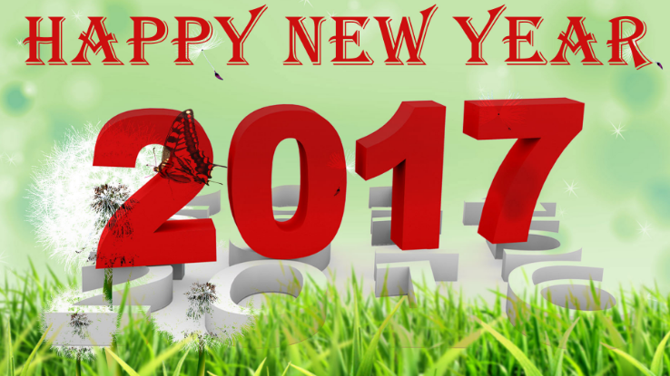 Happy New Year 2017 Greetings Card
