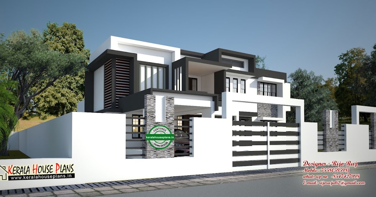 Kerala modern house elevations with 5 Bed rooms Kerala