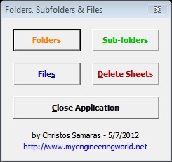 Folders, Subfolders & Files