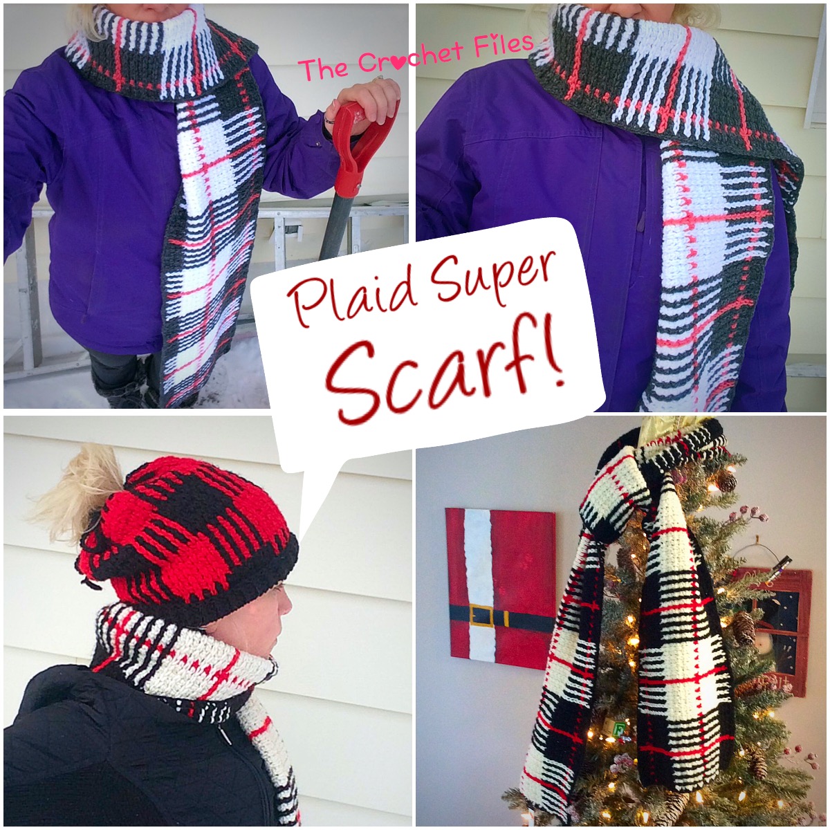 The Crochet Files: Plaid Super Scarf