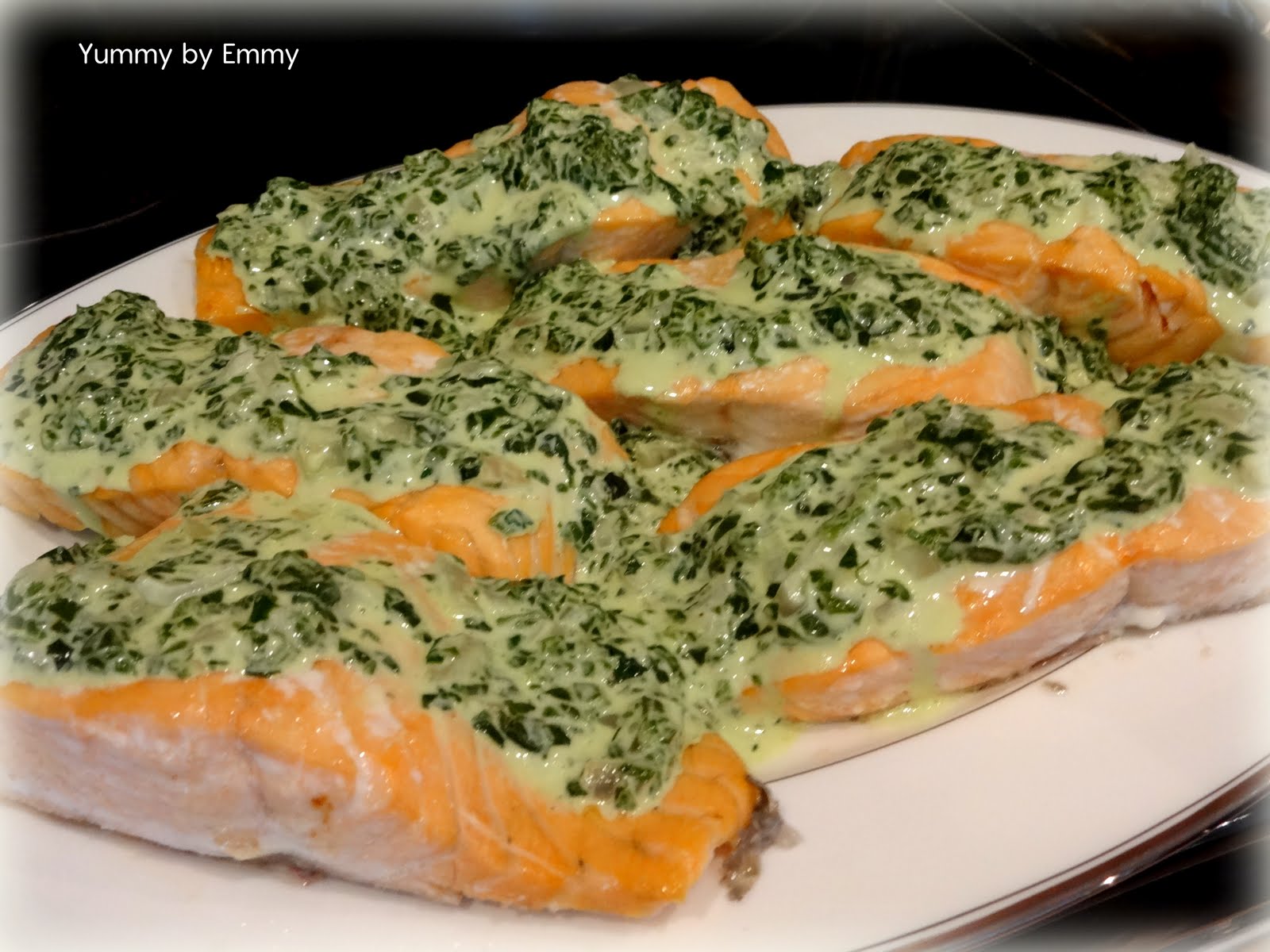 Yummy by Emmy Salmon with Green Sauce