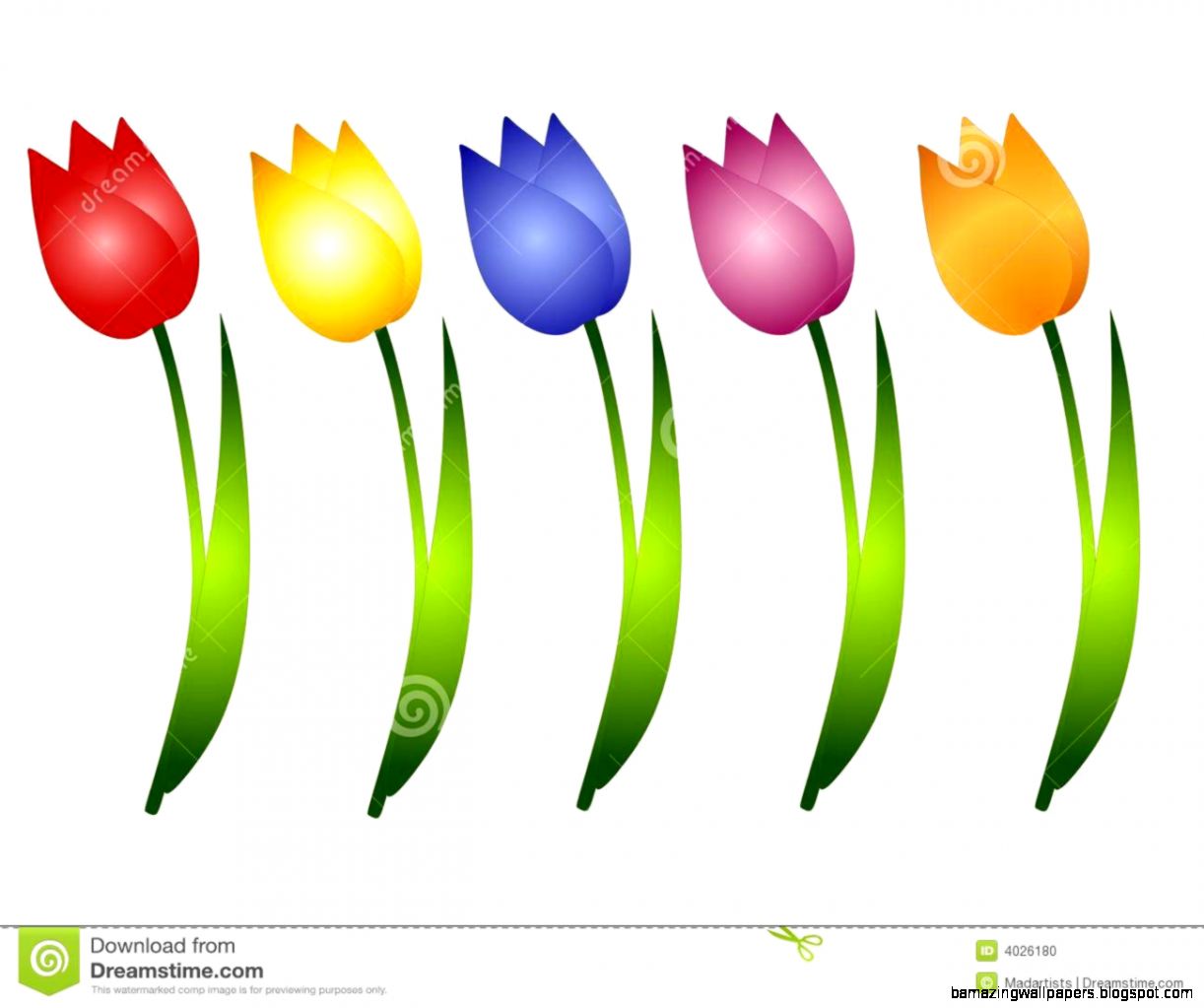 Spring Tulips Clip Art