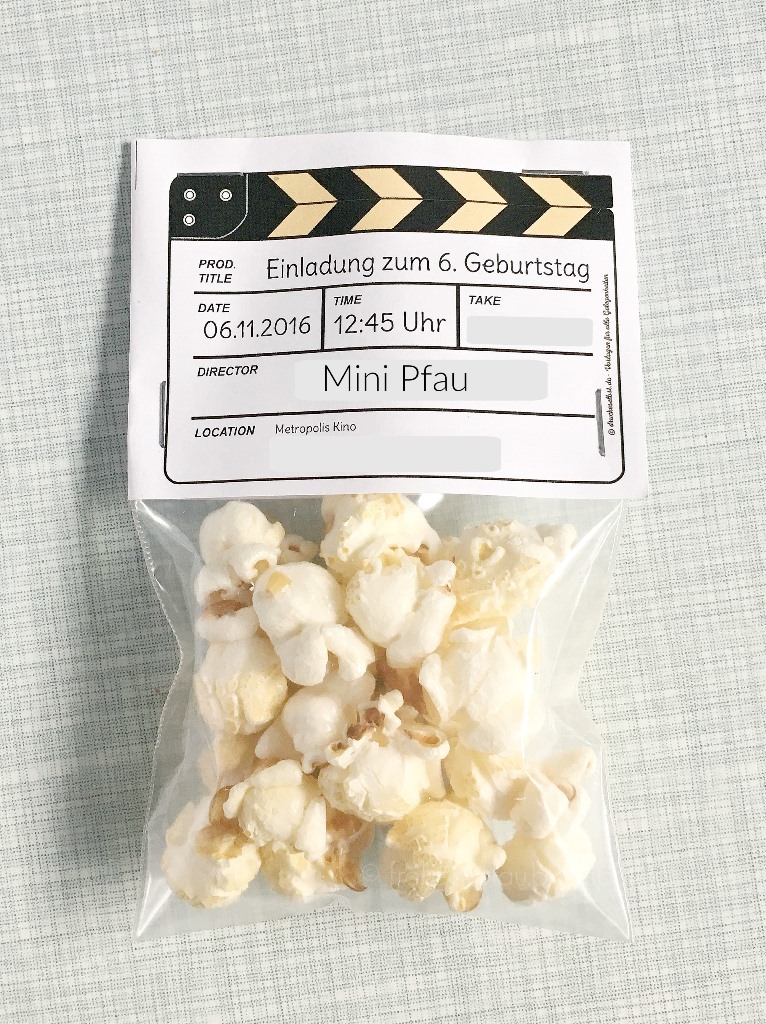 DIY Einladung zum Kinogeburtstag/Kinoeinladung {Creadienstag