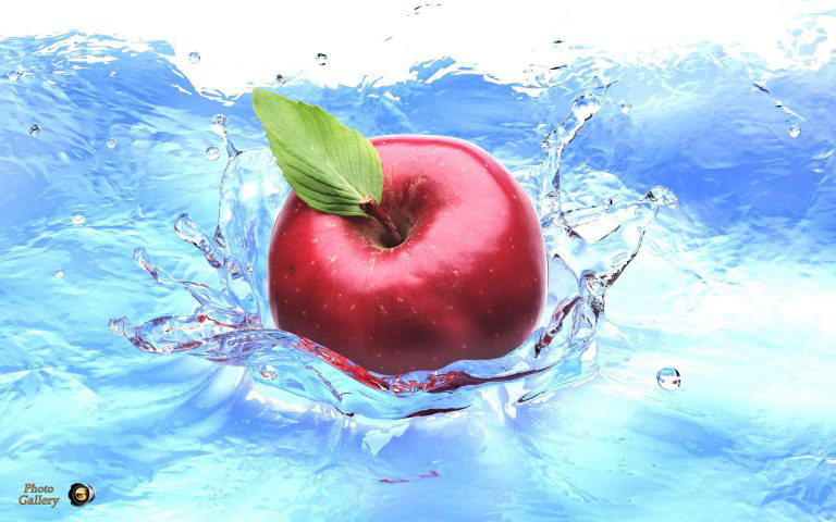 Photo Gallery | Free Premium Wallpapers |: Apple Fruit Water Splash ...