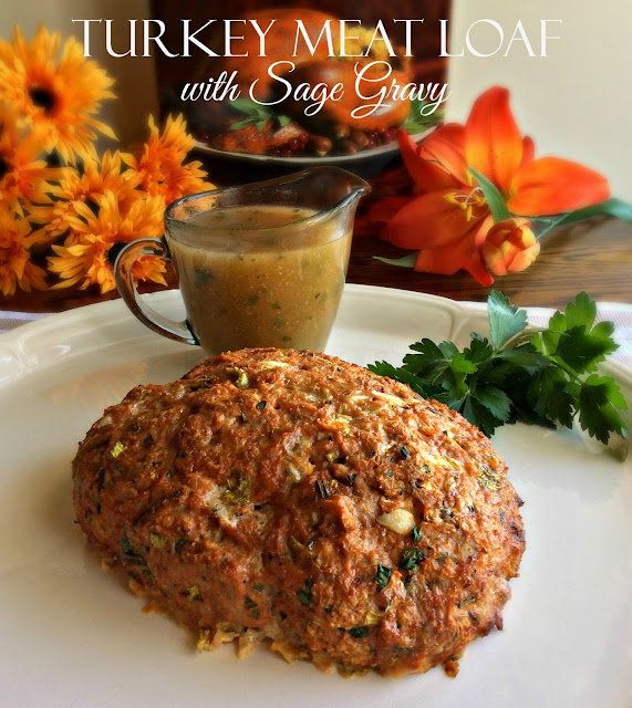 Turkey Meat Loaf with Sage Gravy