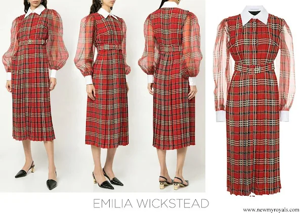 Kate Middleton wore Emilia Wickstead pleated tartan dress