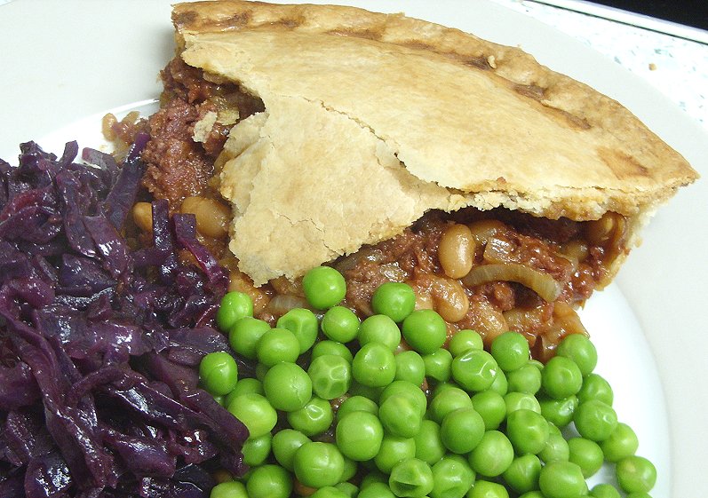 Jenny Eatwell's Rhubarb & Ginger Corned Beef Pie plain storecupboard