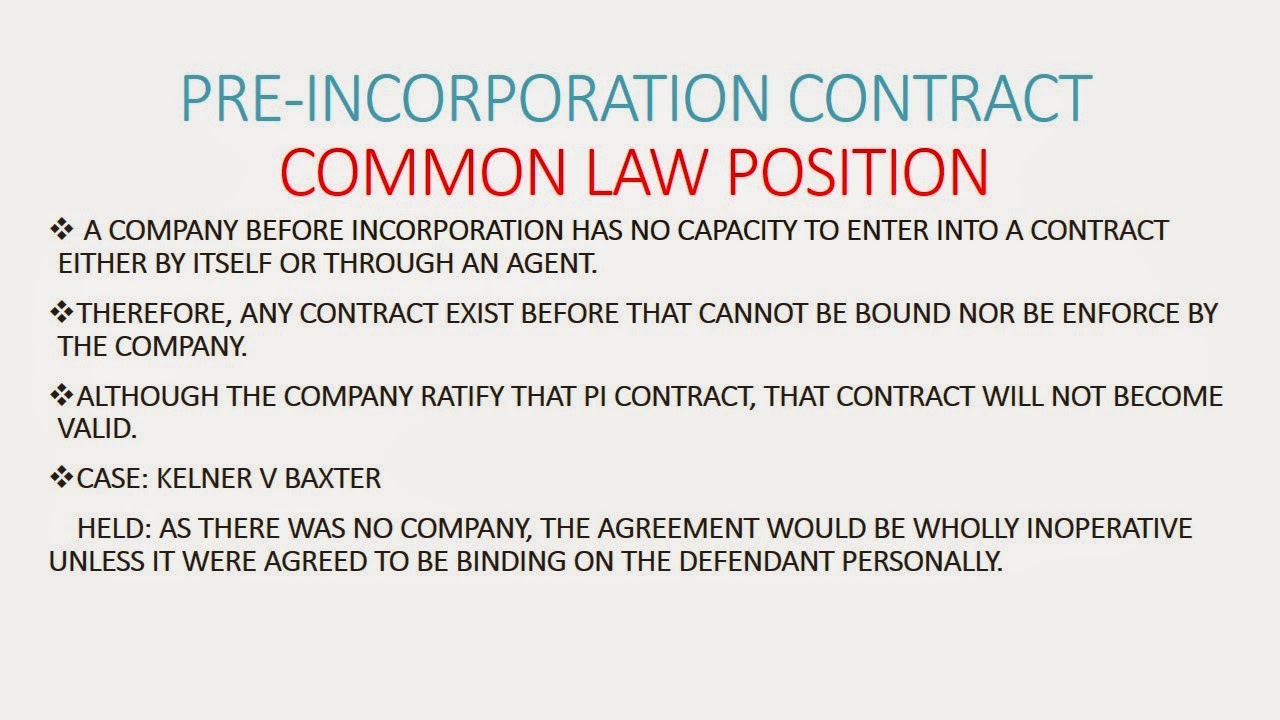 company-law-kpmam-promoters-and-pre-incorporation-contract