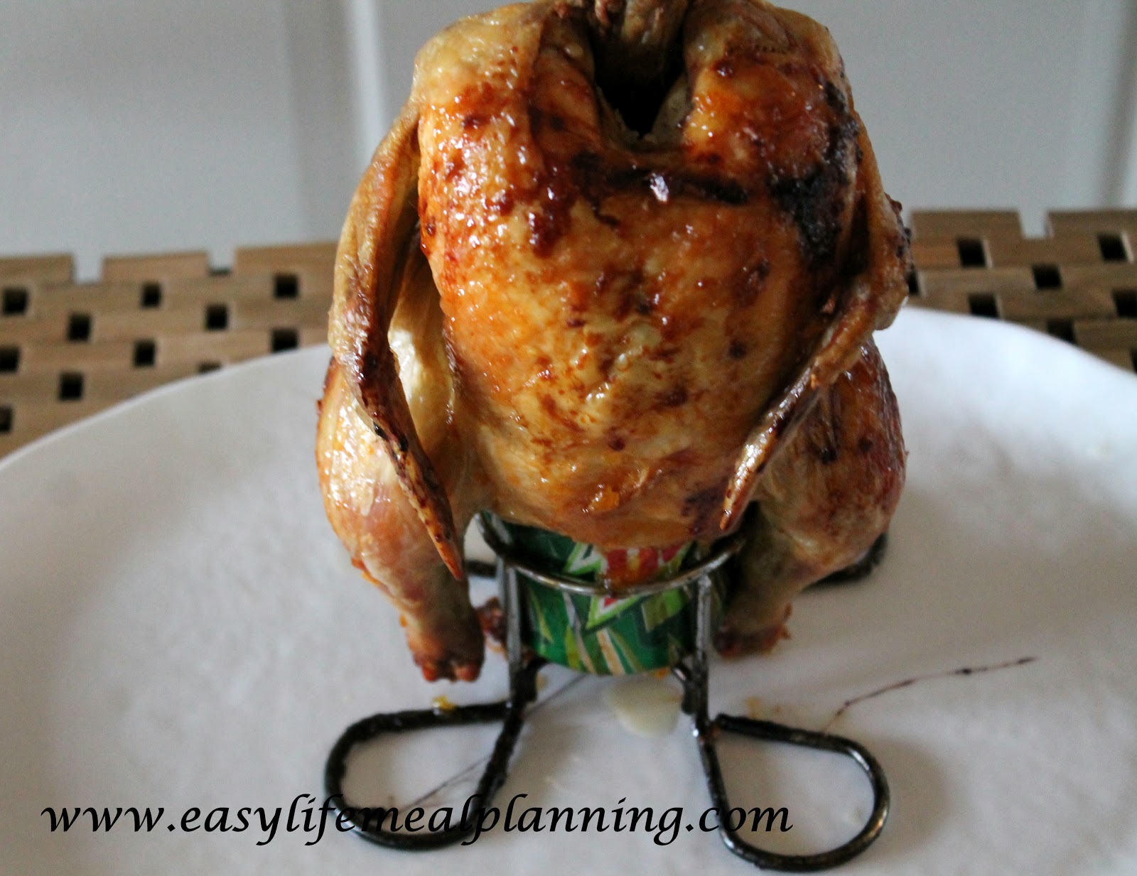 Easy Life Meal and Party Planning Apricot Beer Can Chicken