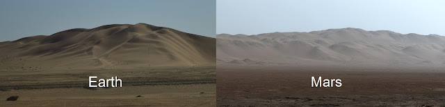 Surfaces of Earth and Mars