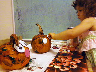 Toddler Halloween Pumpkin Decorating Activity