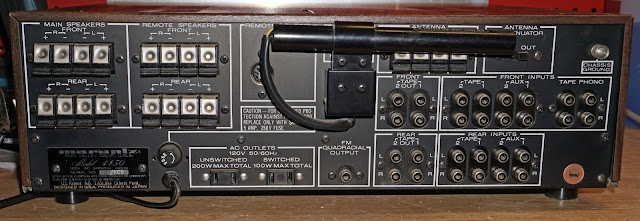 Vintage Marantz Model 4230 Quadraphonic Stereo Receiver Rear View