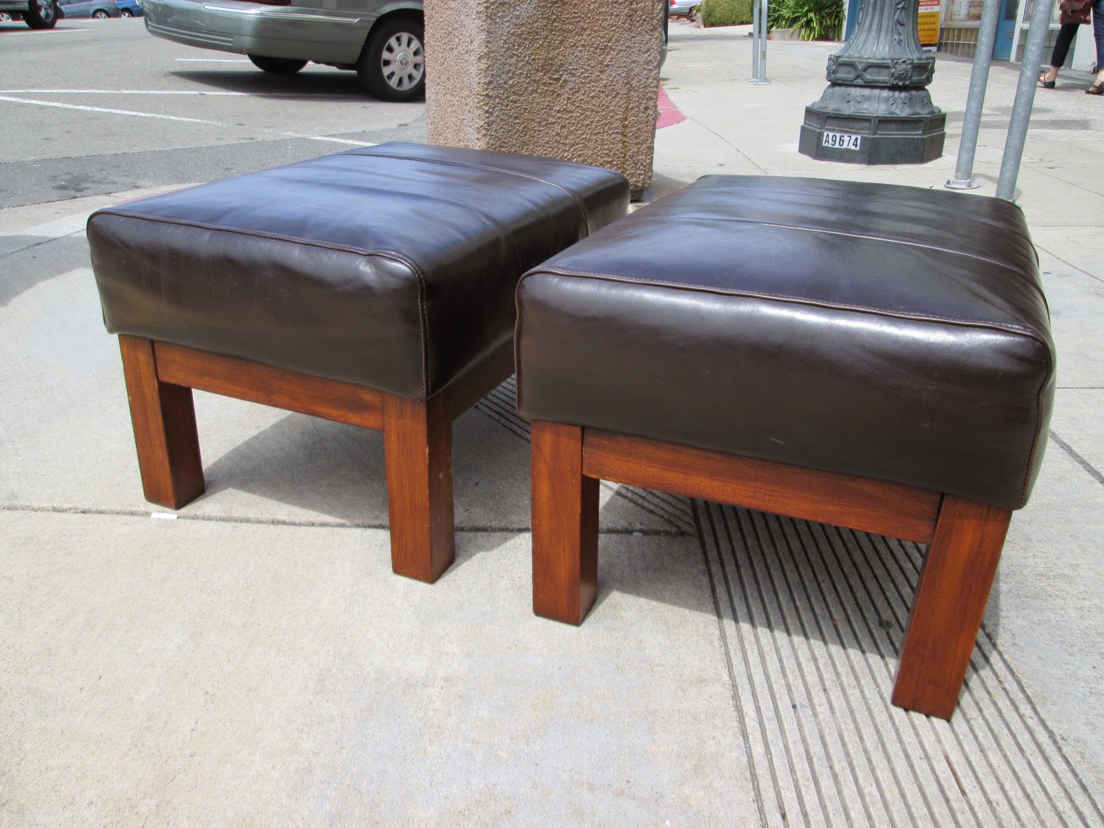 UHURU FURNITURE & COLLECTIBLES SOLD Pair of Espresso Ottomans 55 each