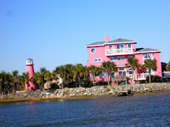 What you see!  A decorated pink house MUST have a pink lighthouse, must it not?