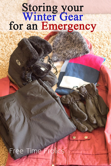 How to Organize and store your winter gear for an emergency via Freetimefrolics.com #preparedness