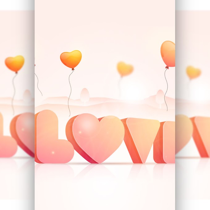 Three-dimensional romantic LOVE free vector design